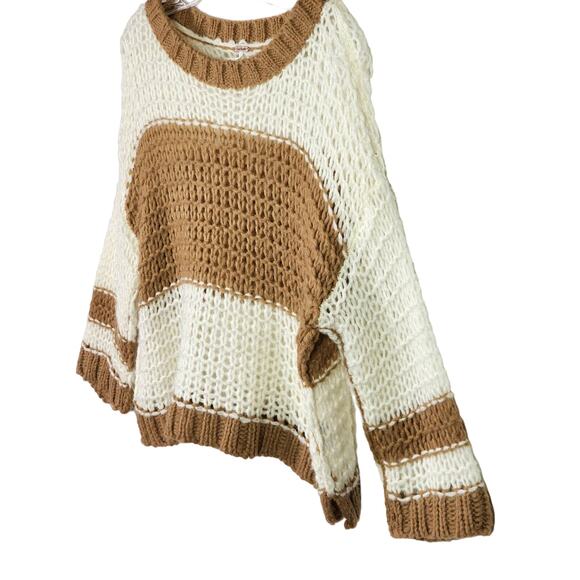 Urban Outfitters Chunky Color-Block Open Knit Sweater XS - Picture 12 of 16